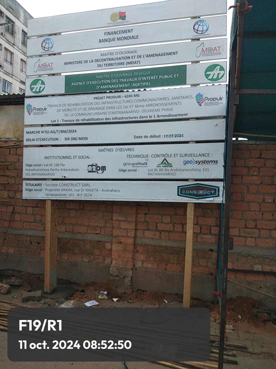 Image chantier avant